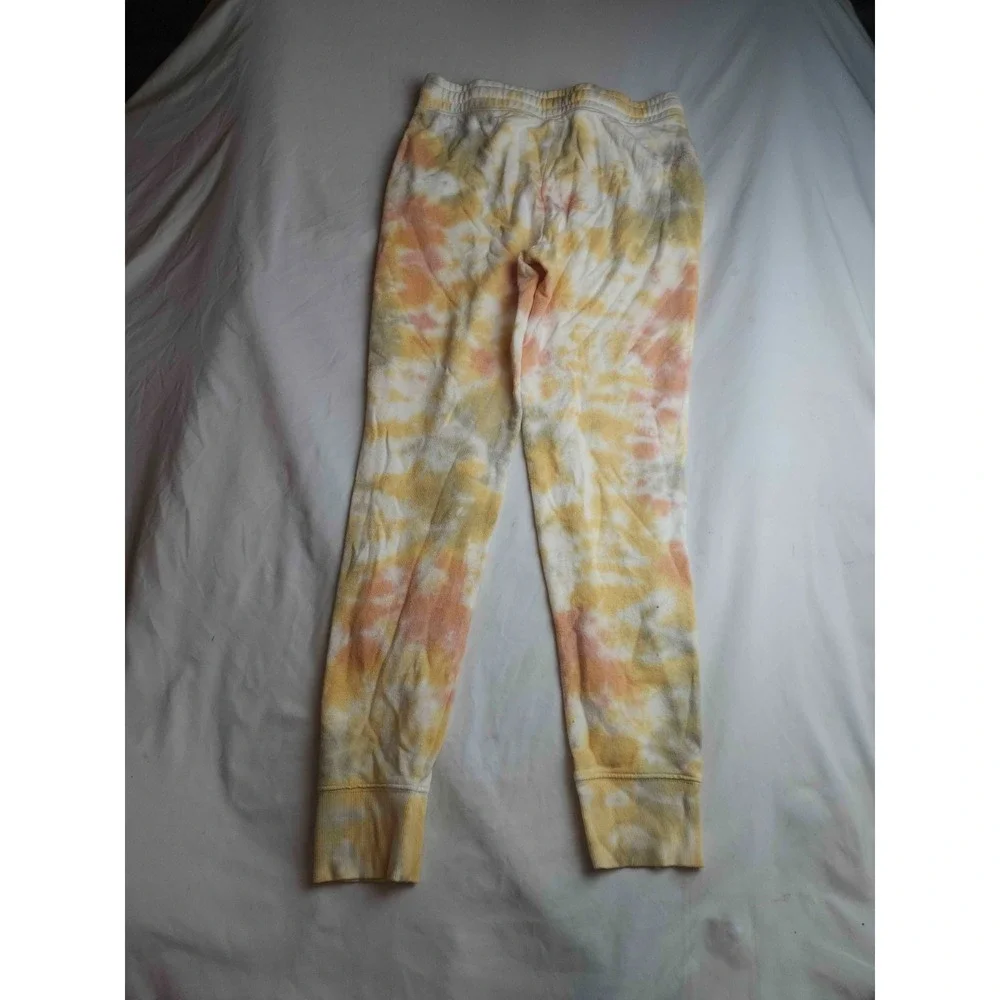 Old Navy Joggers Girls Size XL Yellow Tie Dye Elastic Waist Lounge Active Casual